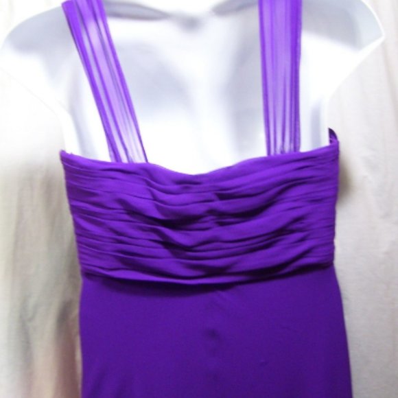 Ralph Lauren Purple Dress Evening Gown Prom Chiffon Size 14 NWOT - Picture 3 of 4